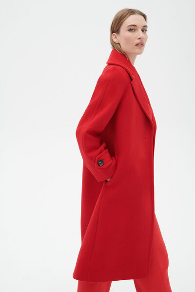Manteau mrouge rouge femme