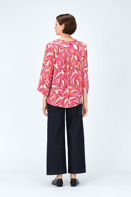 Blouse libye rose vif femme
