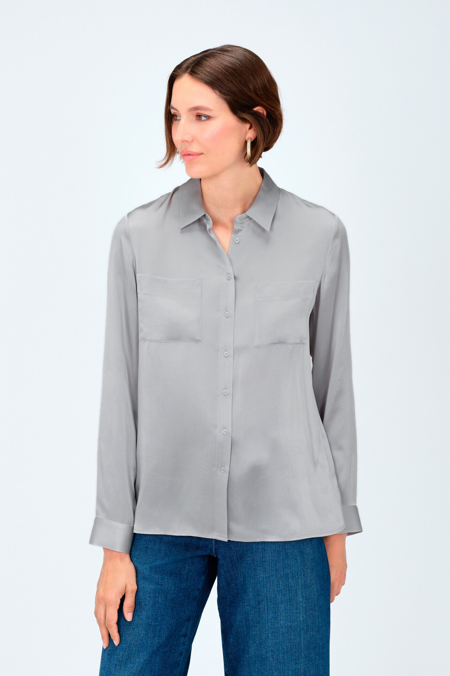 Chemisier gris femme deals
