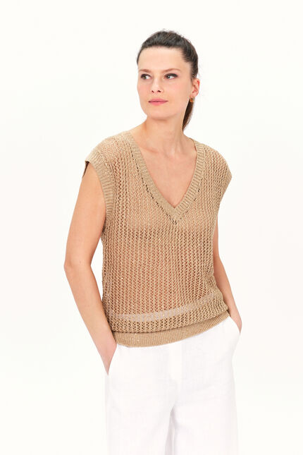 Pull manhattan couleur or femme