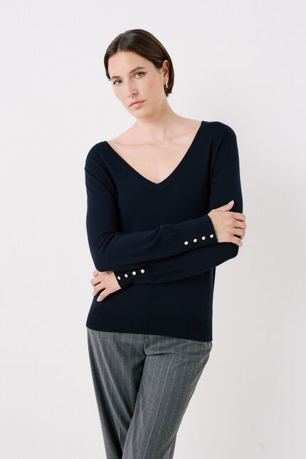 memphis sweater navy blue woman