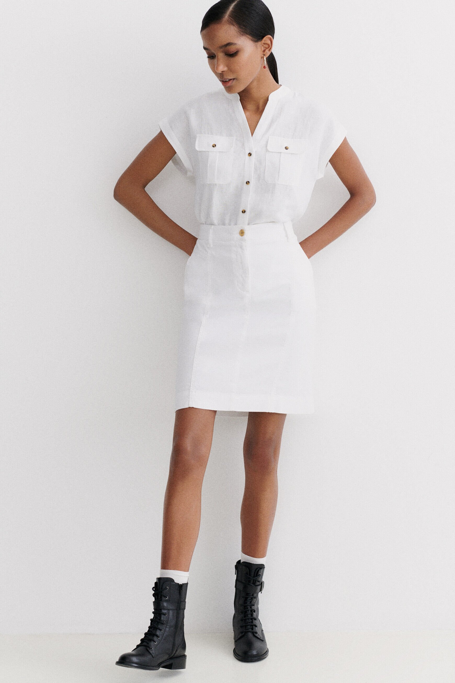 Jupe lazuna b blanc femme