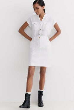 Jupe lazuna b blanc femme