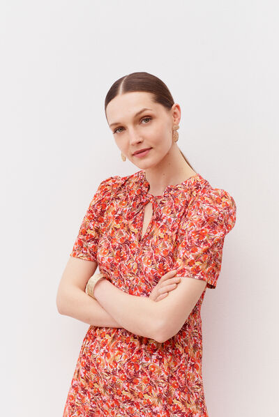 robe aurore orange femme