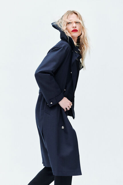 Trench gateau bleu marine femme