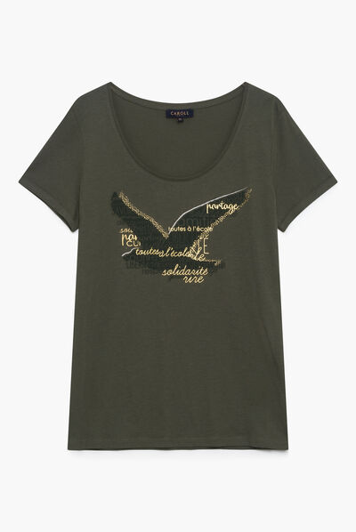 T-shirt Maddy verde cachi donna