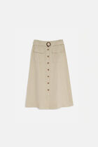 Agnes skirt 100% linen taupe woman