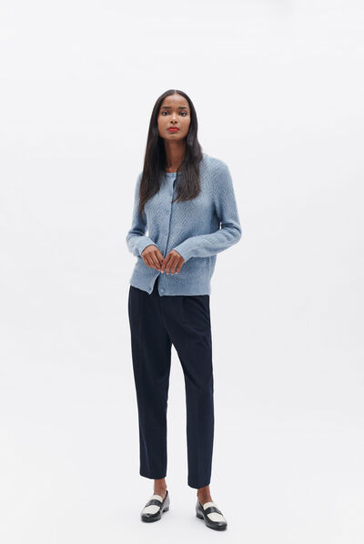 Gilet mash bleu ciel femme