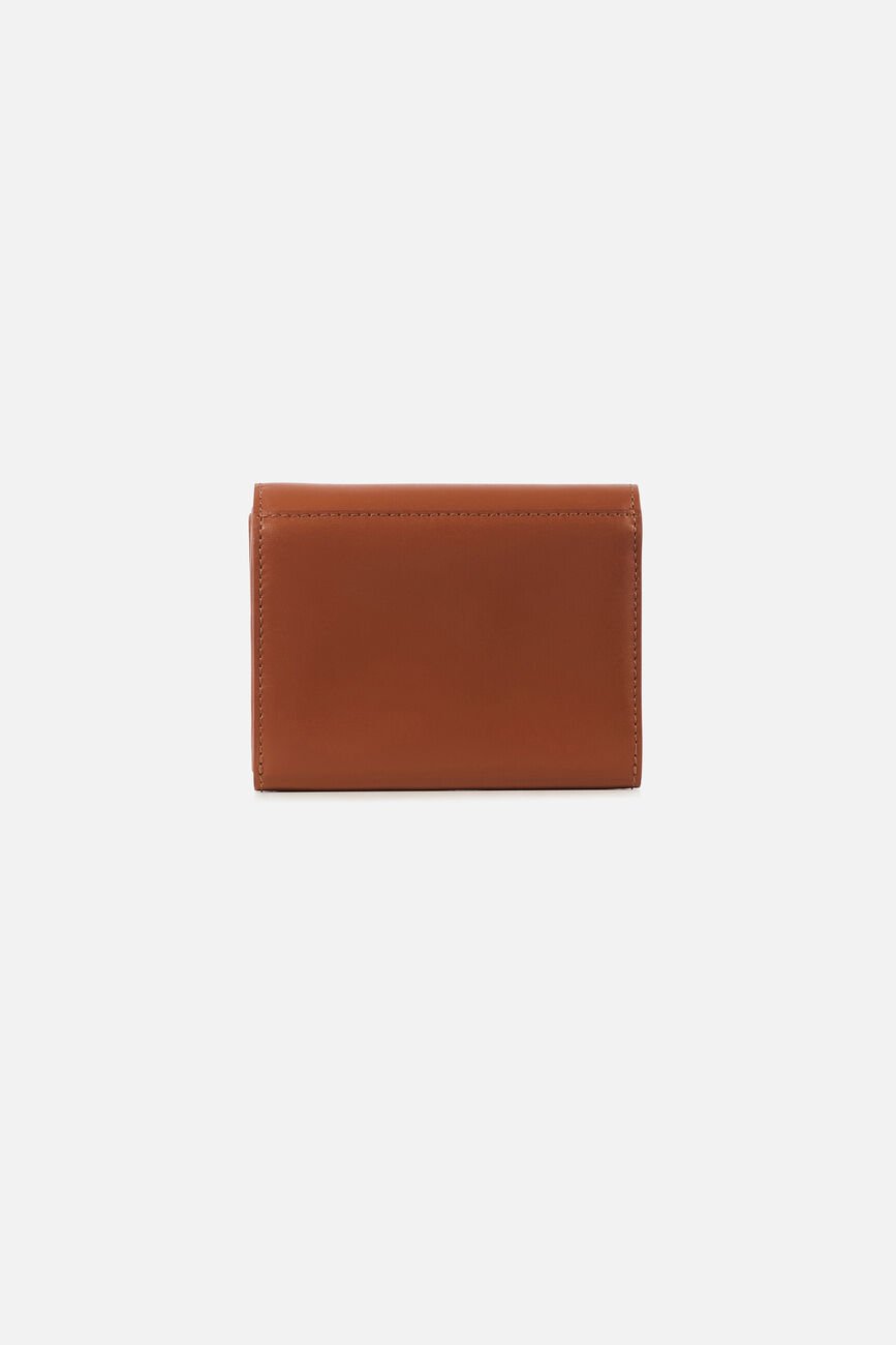 Porte-cartes sully en cuir naturel camel femme