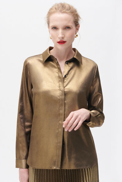 Blouse cjamie4 couleur or femme