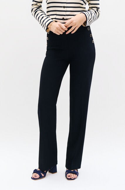 Pantalon Pgaston bleu marine femme