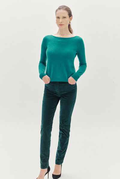 pantalon sylvano vert fonce femme