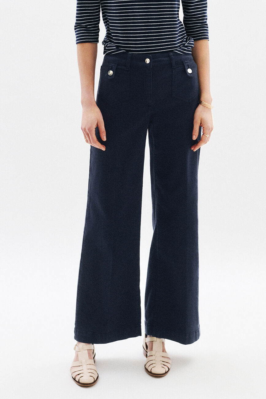 Pantalon Pietro bleu marine femme