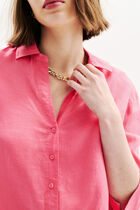 100% linen coraline shirt pink woman