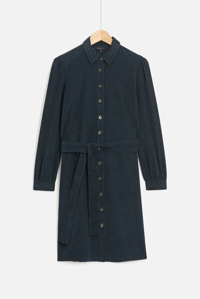 robe rio velours bleu marine femme