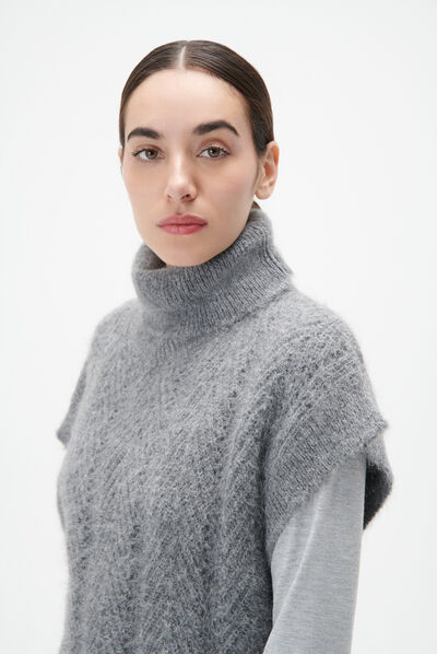 Pull mfiona gris fonce femme