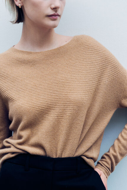 Pull Mlindsay made in Italy camel femme