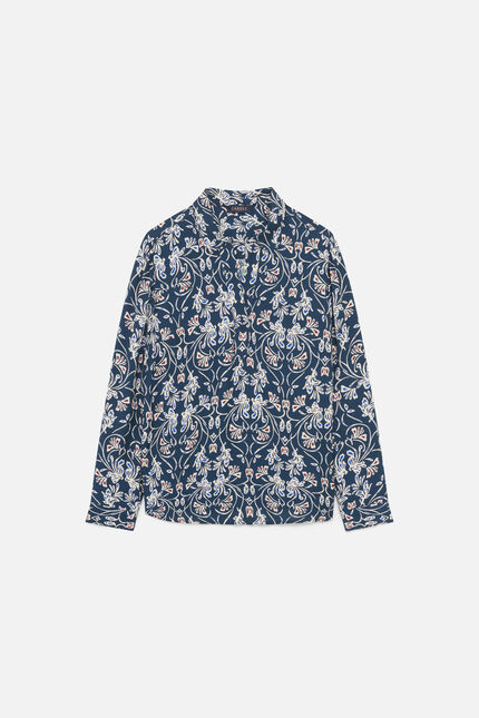 Lovely shirt navy blue woman