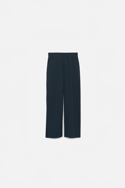 Pantalon paname bleu petrole femme