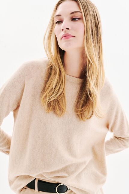 maglione mamelia 100% cachemire grigio chiaro donna