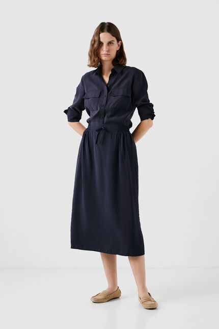 Rok jim marineblauw vrouw