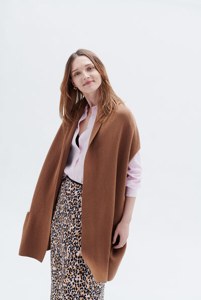 Veste melisa marron cognac femme