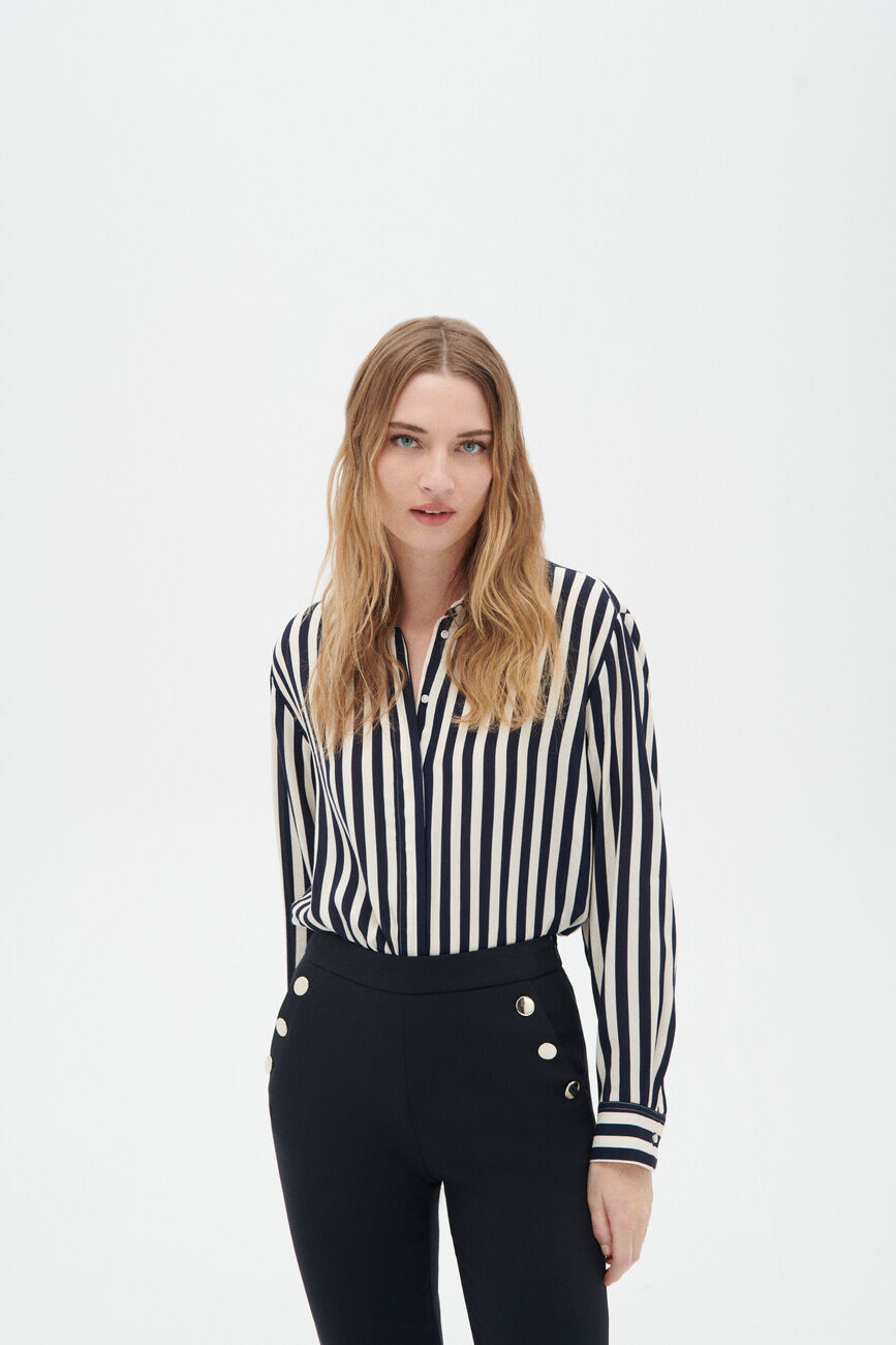 pantalon octavian bleu marine femme