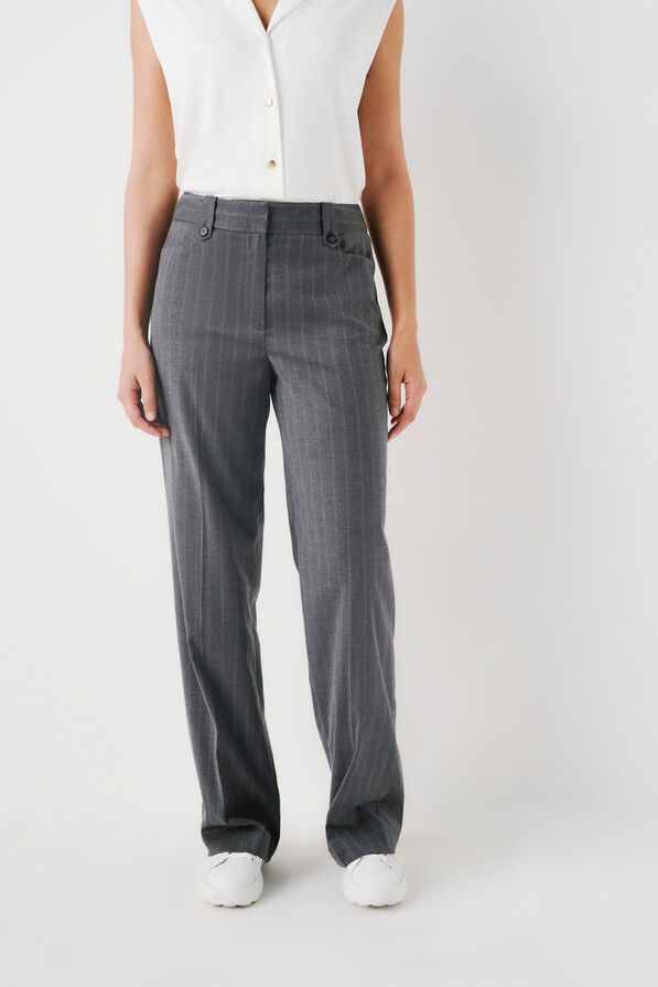 Pantalon pvoyelle gris fonce femme