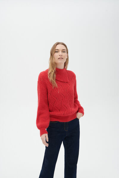 Pull merica rouge femme