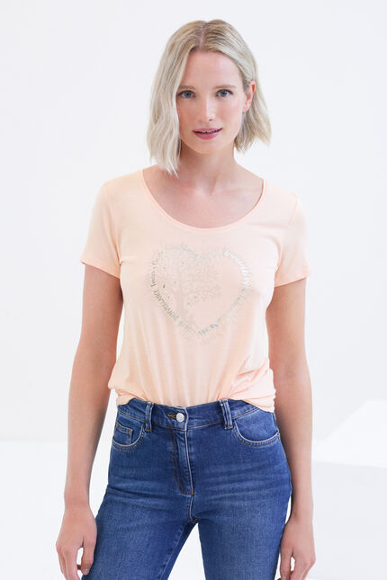 T-shirt Janice Toutes à l'école rosa fucsia donna