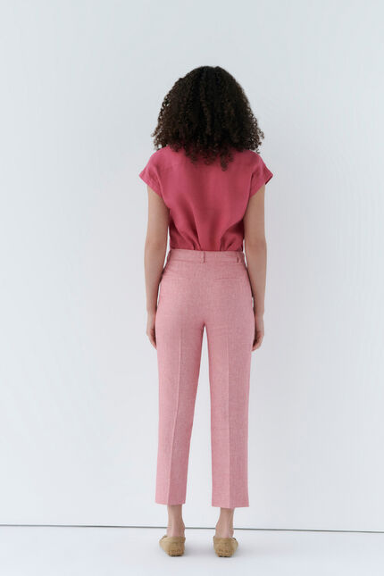 Pantalon prandy rouge fonce femme