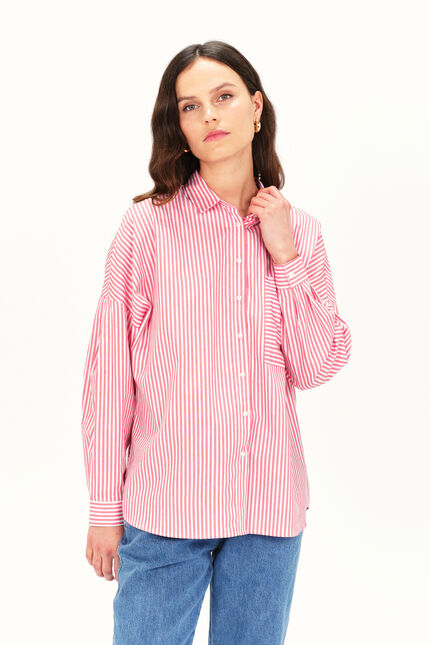 Chemise claudine rouge clair femme