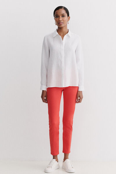 pantalon tony b rouge femme