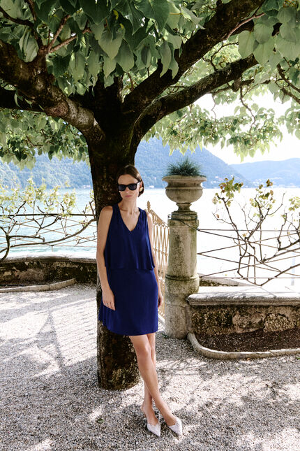 Abito Rnaoma bleu foncé donna