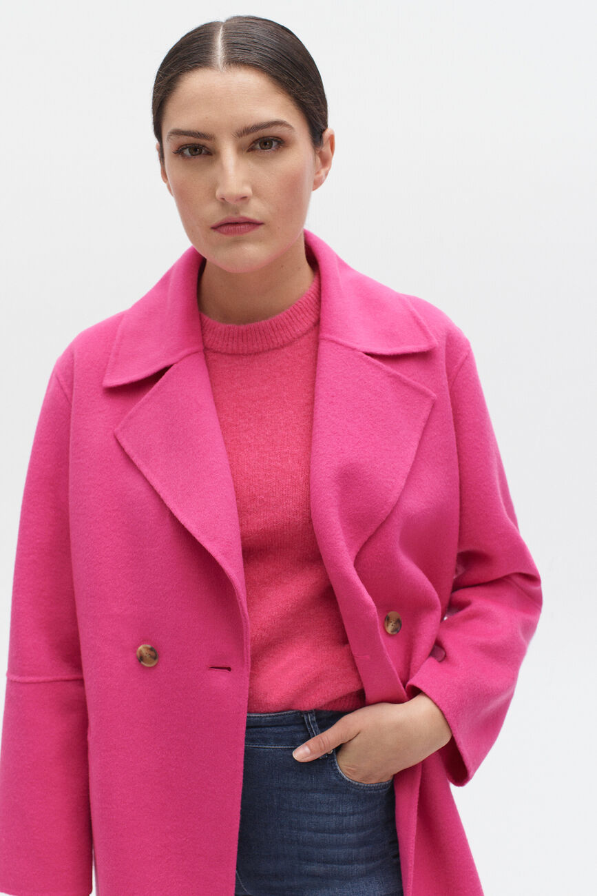 manteau william rose fushia femme