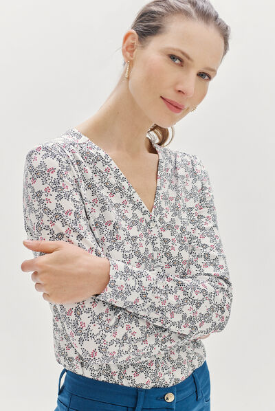 T-shirt Zoe Arabesque avorio donna