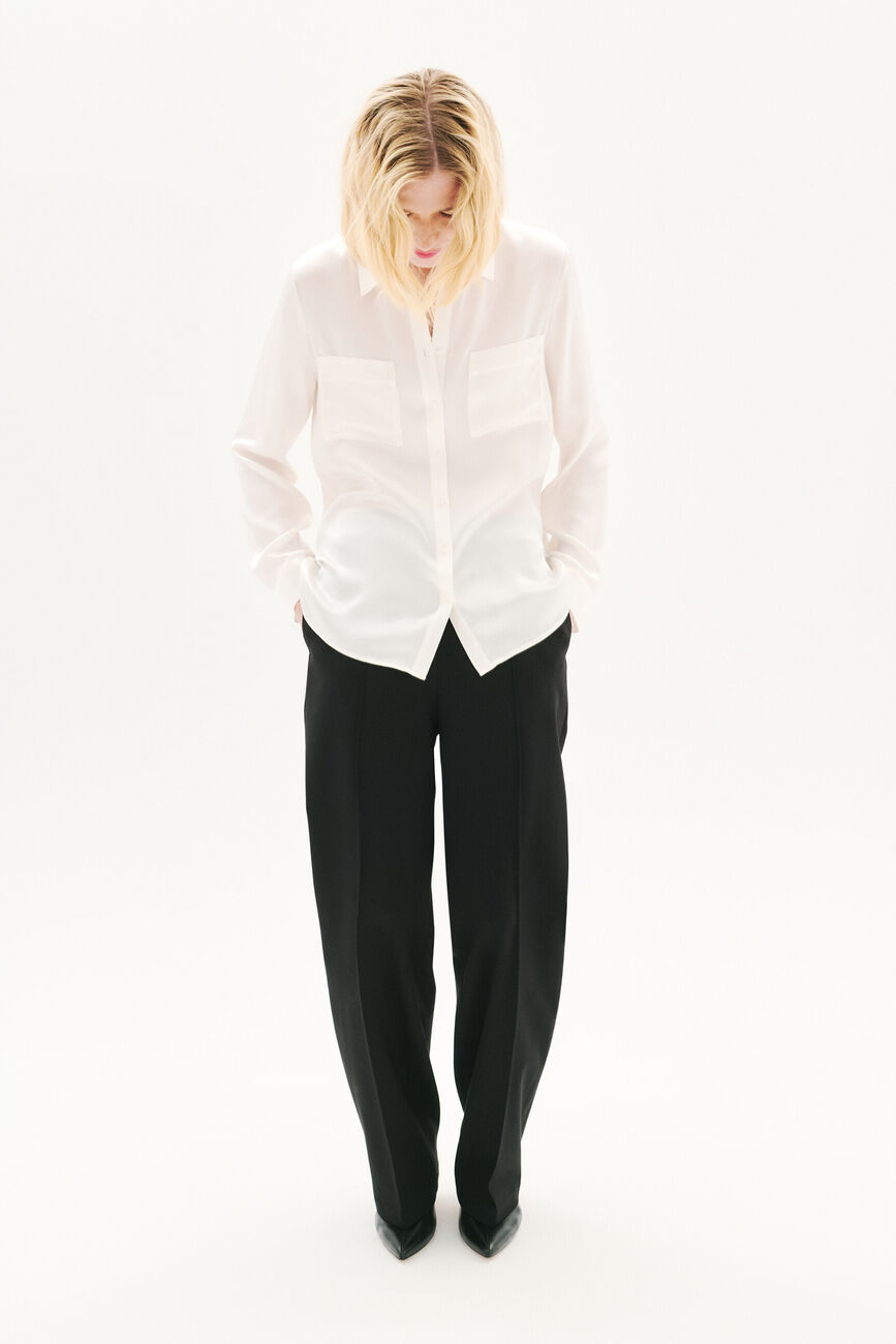chemise jeanne b 100% soie ivoire femme