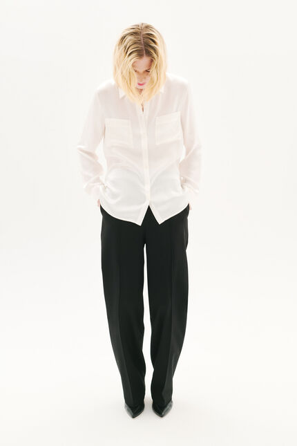 chemise jeanne b 100% soie ivoire femme