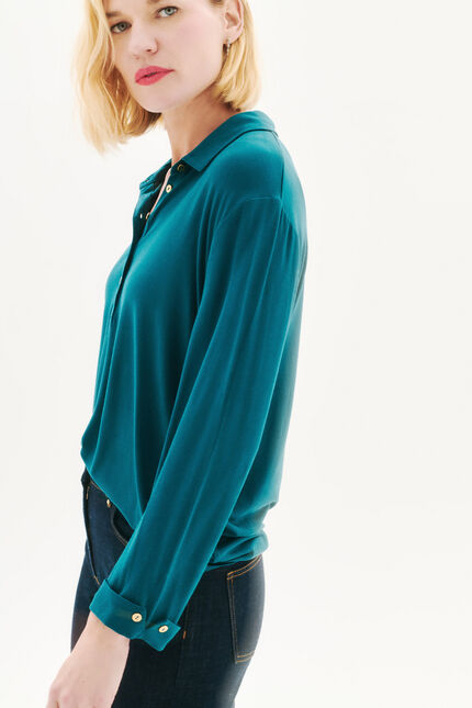 T-shirt tnina bleu canard femme