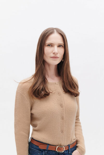 Gilet maurane marron femme