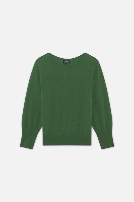 mchelsea maglione 100% cachemire verde donna