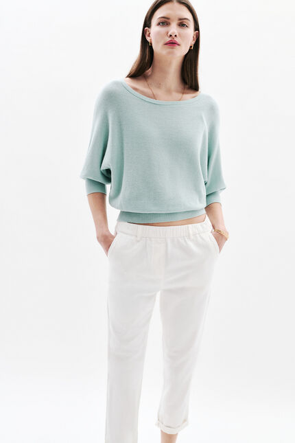 Pantalon pnoor blanc femme