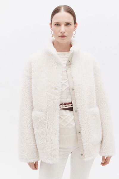 Manteau goupil ecru femme
