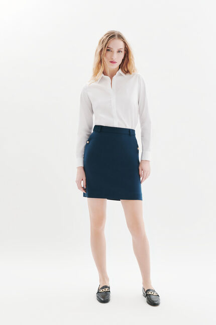 Jupe Jackie bleu canard femme