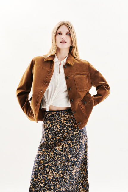 Veste Vminatavelours taupe femme