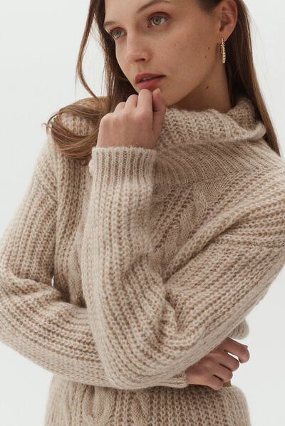 robe dona beige femme
