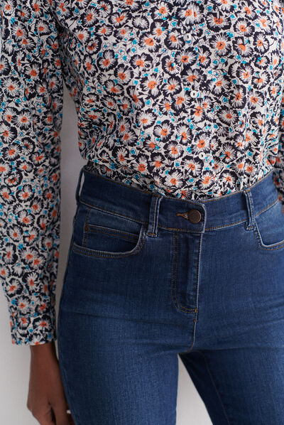 Pantalón Tom vaquero piedra mujer