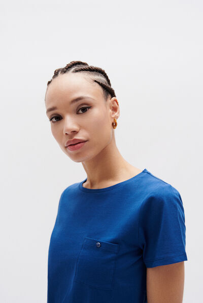 t-shirt ninon bleu femme