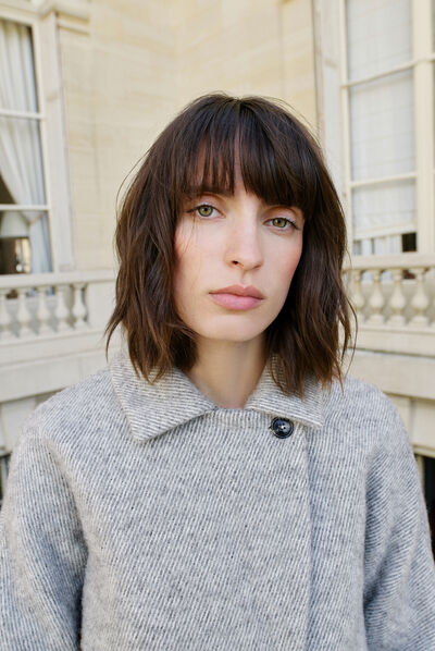 manteau ferdinand gris clair femme