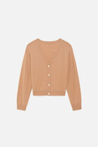 milou 100% wool cardigan camel woman